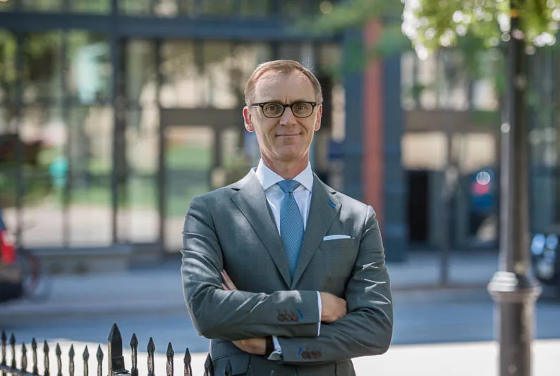 Trevor Smith outside the Bay Street office